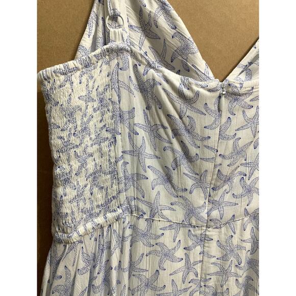 BOGO FREE! FAT FACE Ivory/Indigo TIBBY Starfish Midi Dress ECO-Responsible Sz 6 - Picture 13 of 16